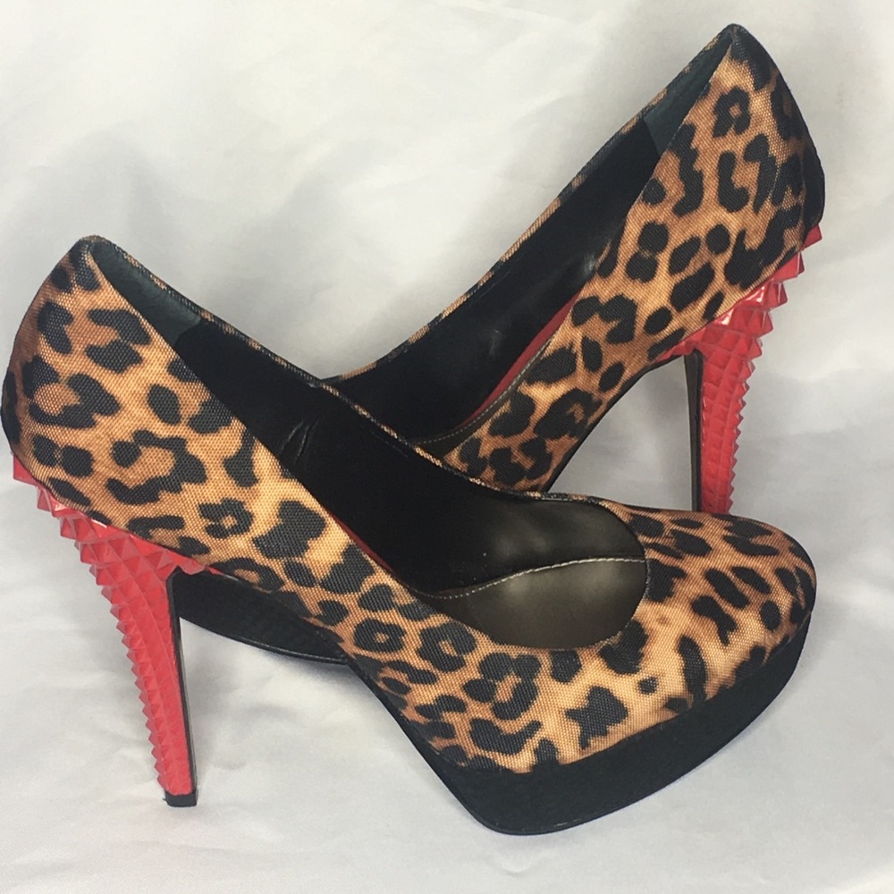 Rachel Roy Cheetah Print Platform Heels